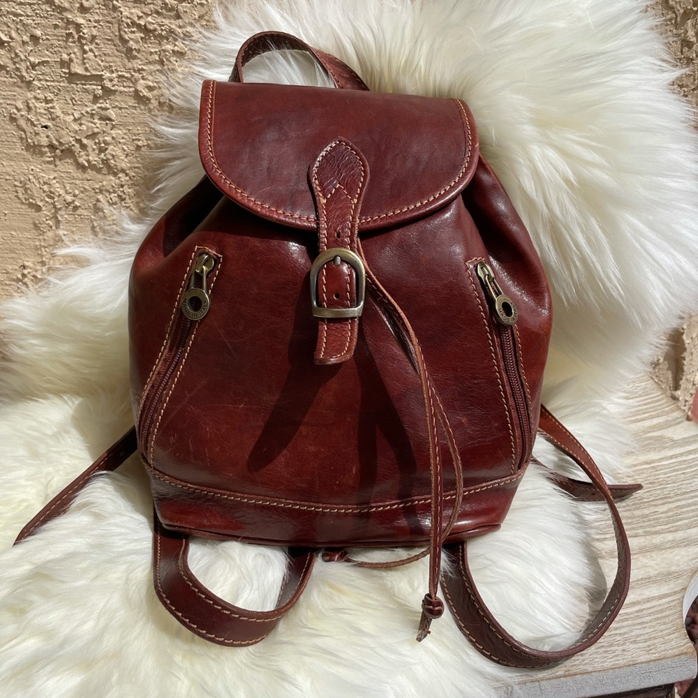 Luminosa Leather Backpack purse